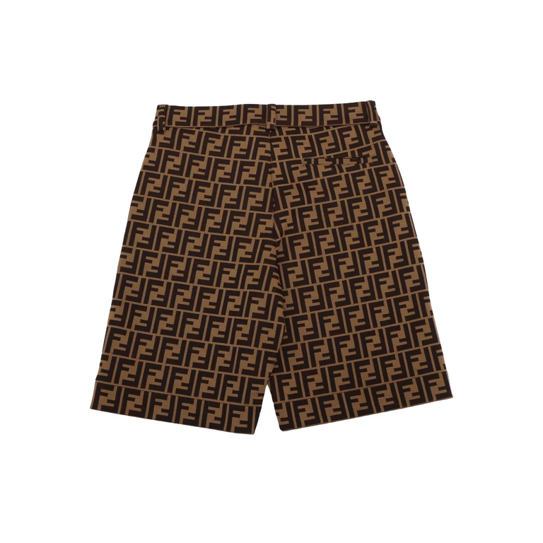 Fendi Jr Jersey Short Brown - Kids