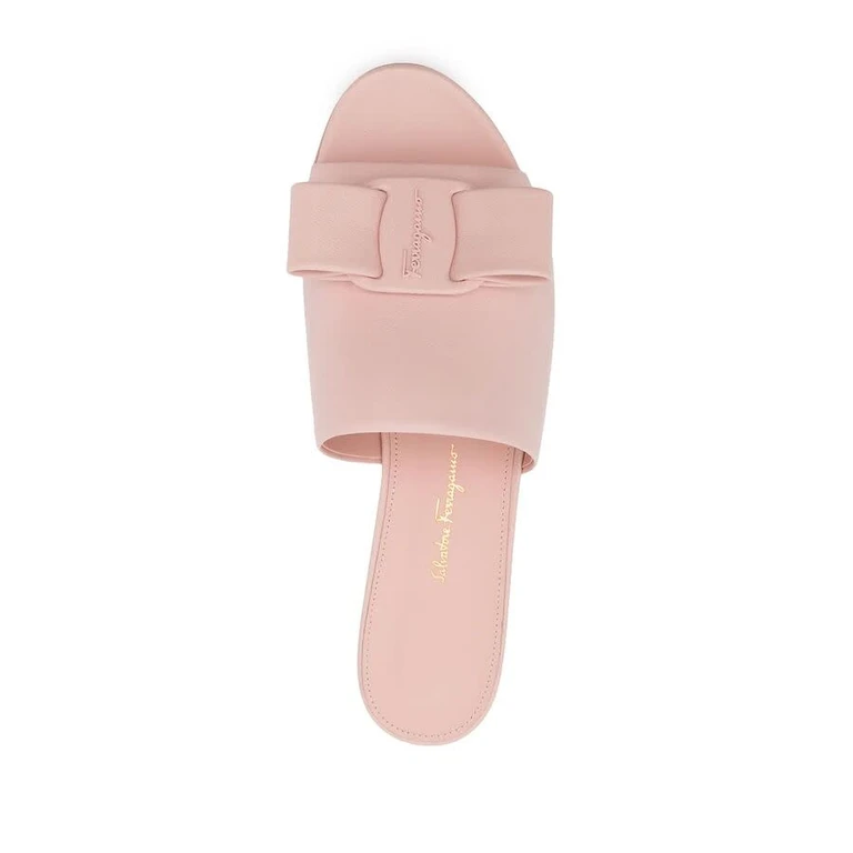 Ferragamo Womens Pink Slides Sandals