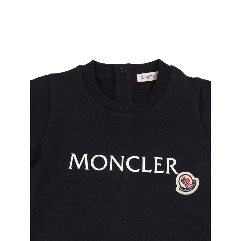 Moncler Baby ROMPER + BOX Blue Elastane Cotton - Kids
