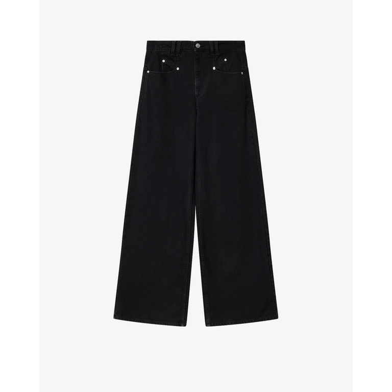 Pantalon Lemony - Femme - Noir Délavé - Taille 34 - Isabel Marant