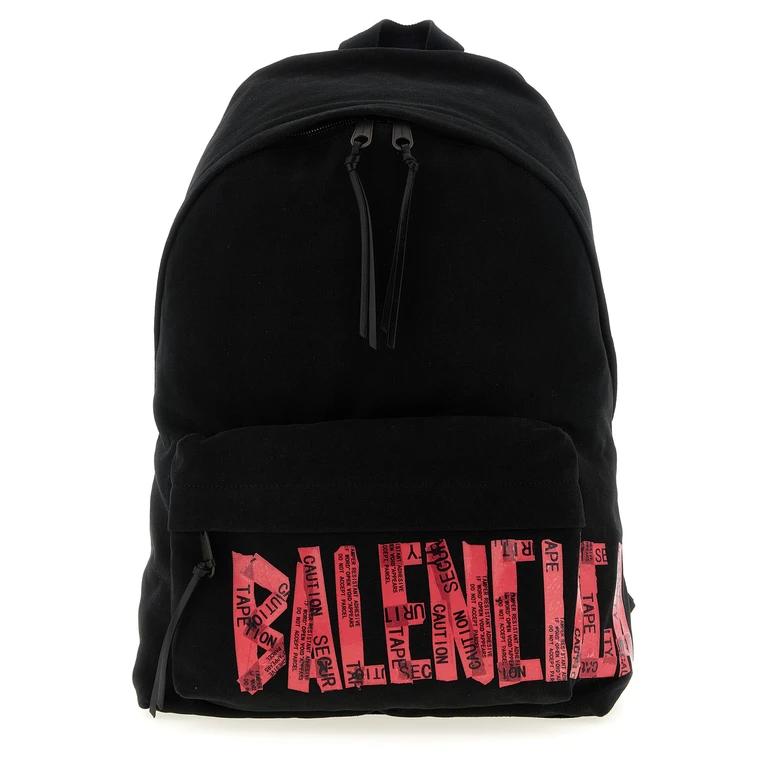 Balenciaga Black Cotton Backpack - Men