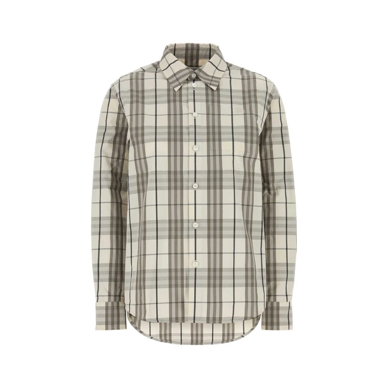 Burberry Embroidered Poplin Shirt Cottonipcheck Exterior: Cotton Camicie - Women
