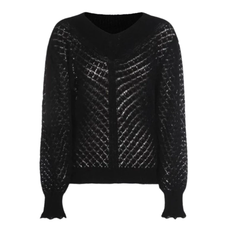 TwinSet Black Wool Knitwear