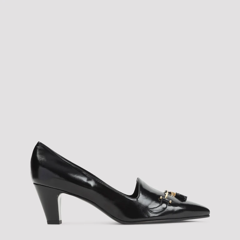 Celine Queen Pumps Black Goat Leather - Women