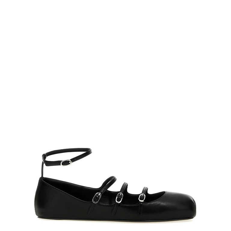 Alexander McQueen Black Calfskin Ballet Flats - Women