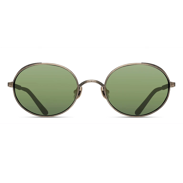 Matsuda M3137 - Antique Gold Green Titanium Sunglasses - Men
