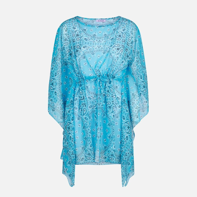 MC2 Saint Barth Turquoise Bandanna Print Caftan