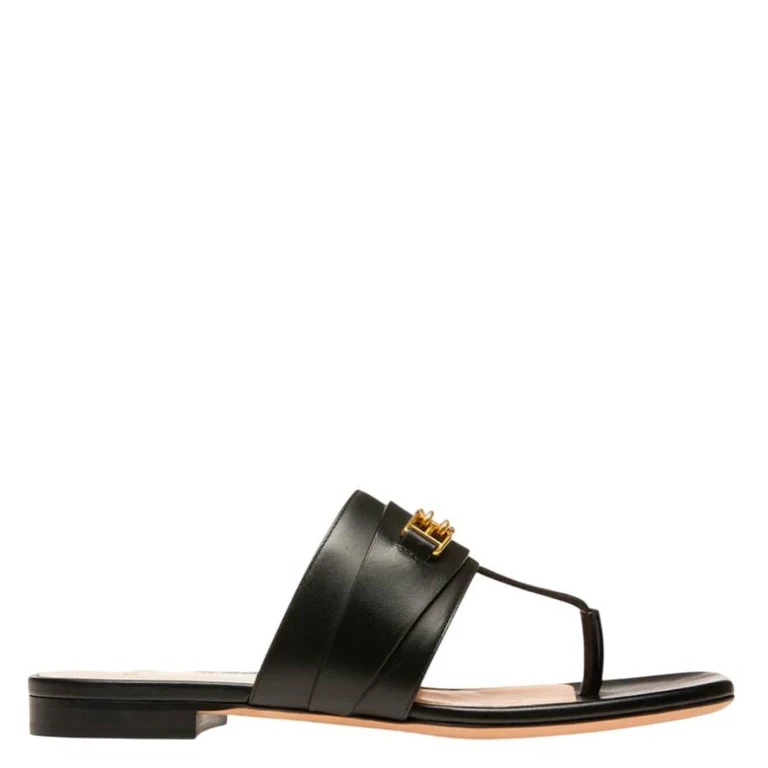 Bally Dorely Leather Flat Sandals