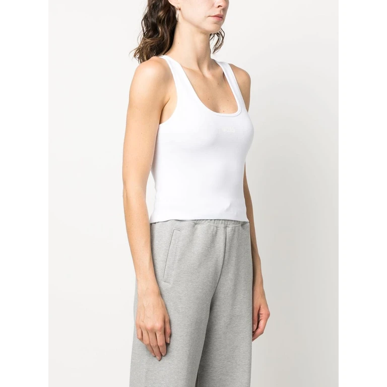 GCDS Jersey Top White Cotton - Women