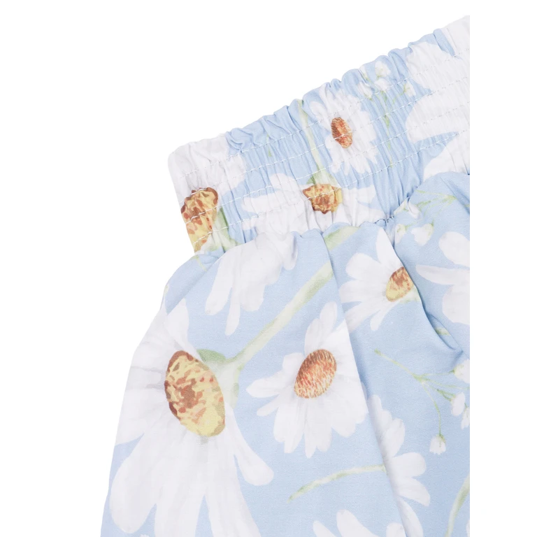 Magil Printed poplin tiered skirt Light Blue