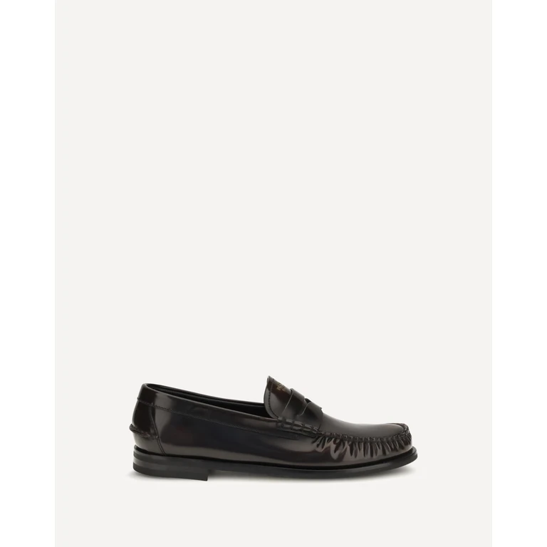 PRADA Brushed leather Loafers Male 6.5