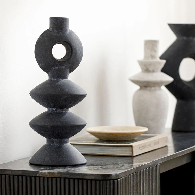 Yagya Black Ceramic Vase