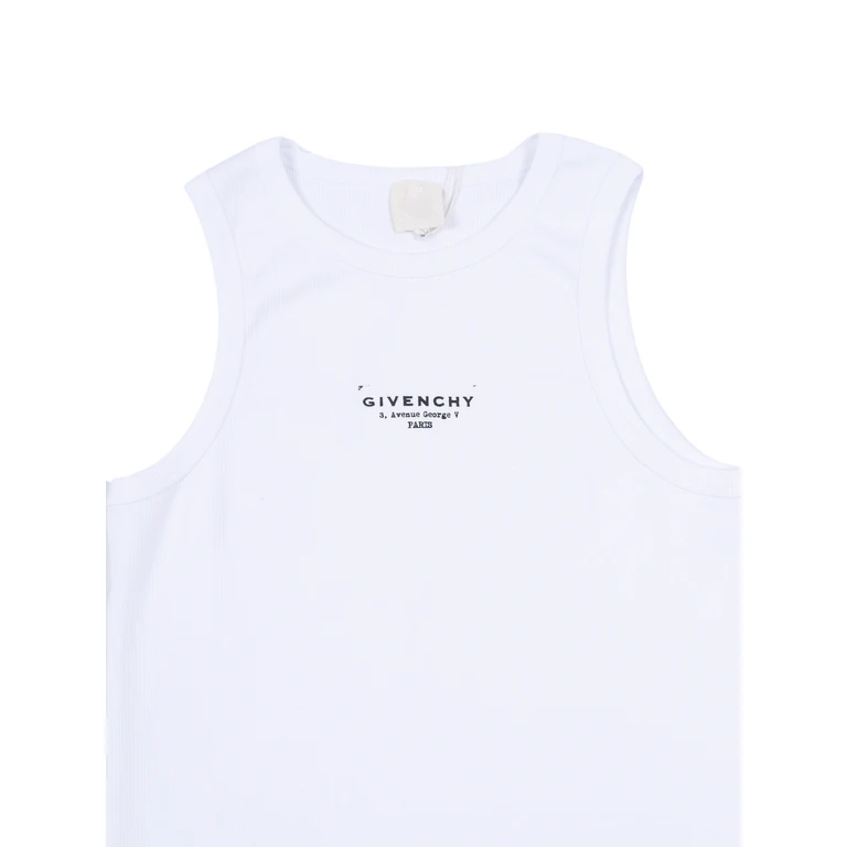 Givenchy Kids TANK TOP White Cotton Elastane