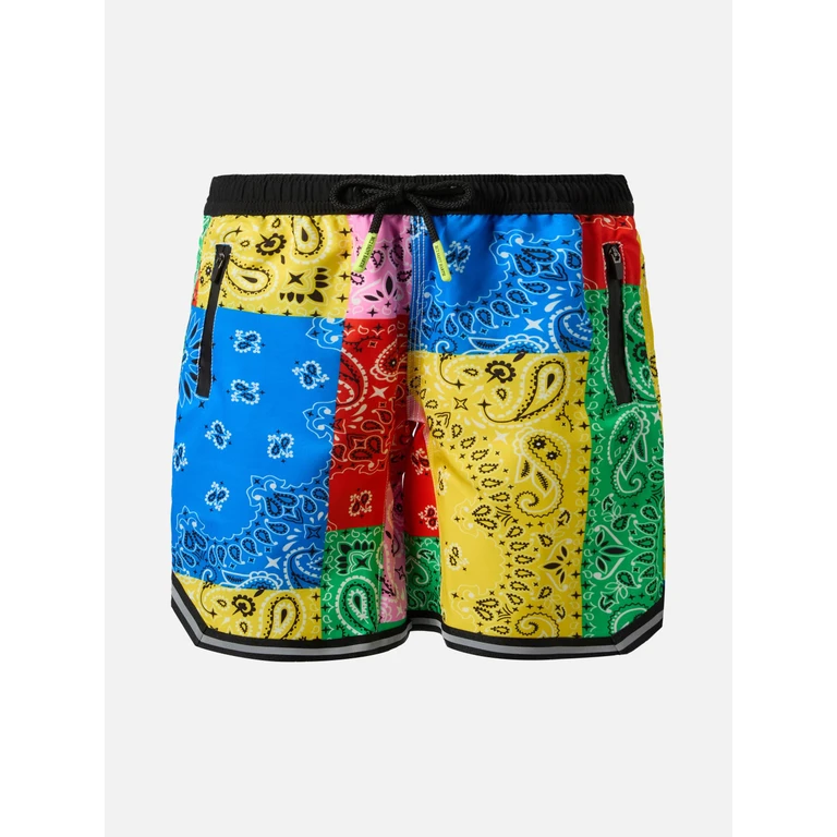 Mc2 Saint Barth Long Swim Shorts Malibu Jr With Bandana Print __single__ Swimshort