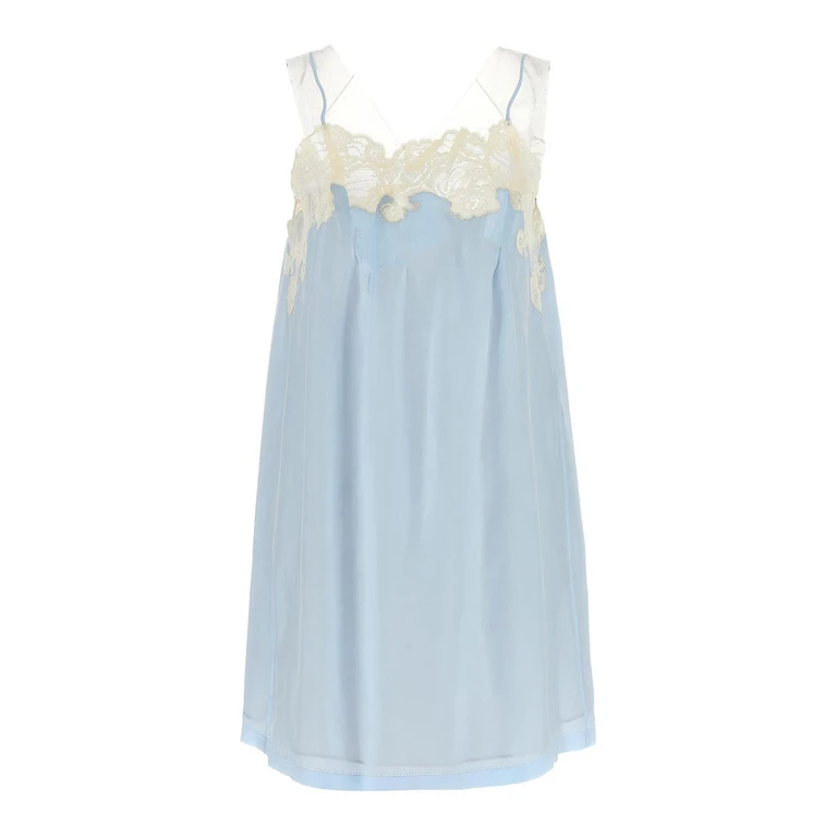 Maison Margiela Robe Au Genou - Bleu Clair
