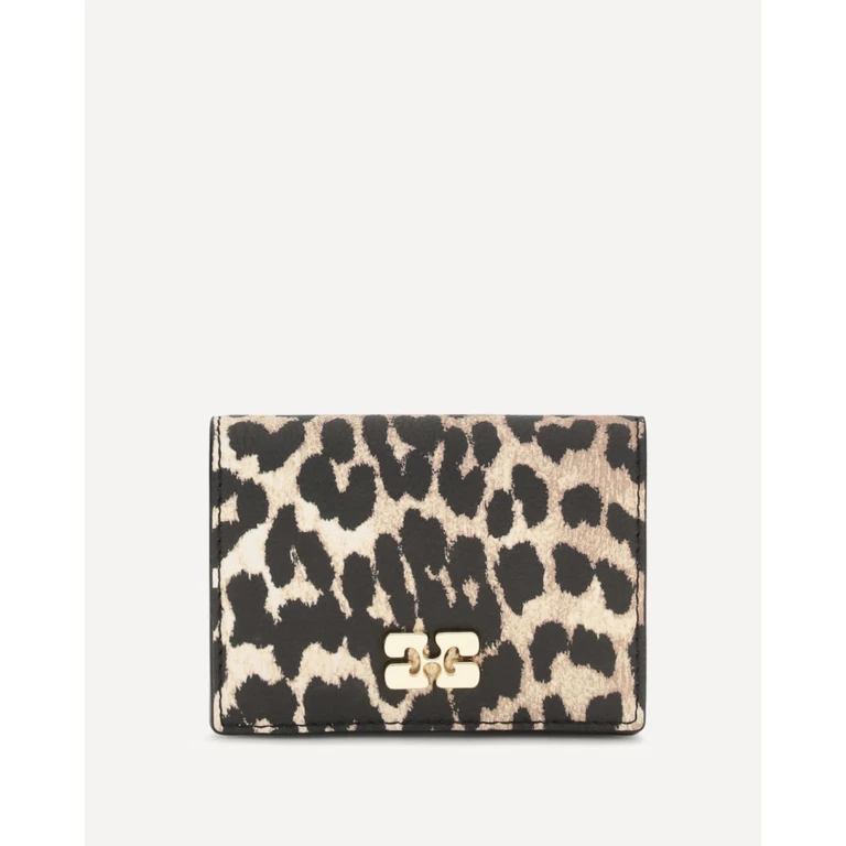 GANNI Bou animal print Card Holder Female UNI