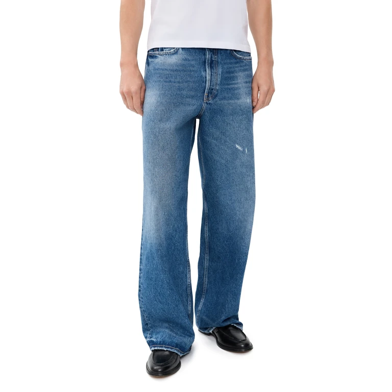 Acne Studios 1981 Wide Leg Jeans Mid Blue S