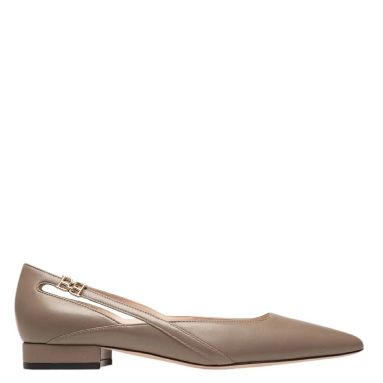 Bally Elsa Leather Ballerina Flats, Brand Size 35 ( US Size 4.5 )