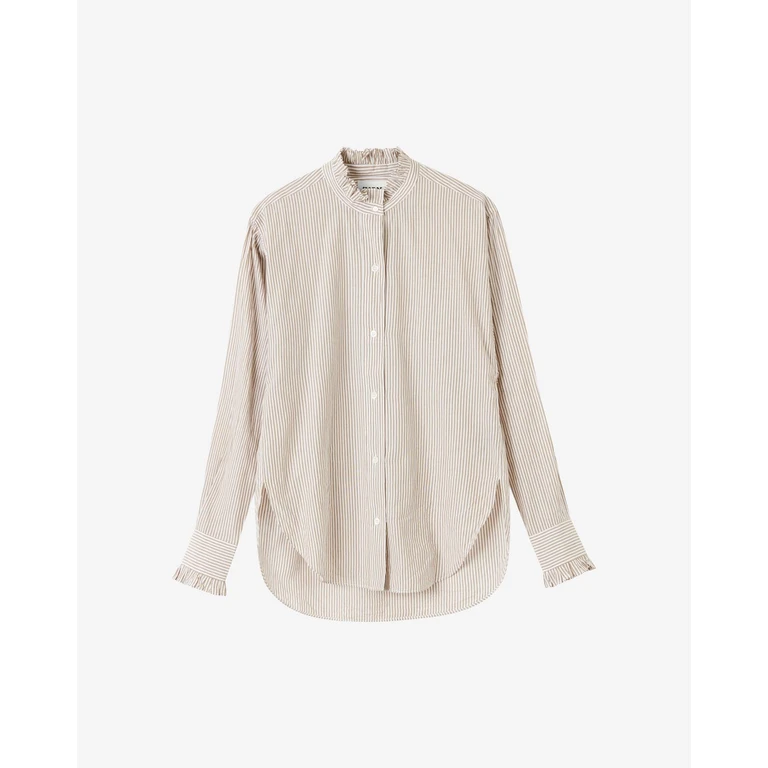 Chemise Rayée Saoli - Femme - Ocre - Taille34 - Marant Étoile