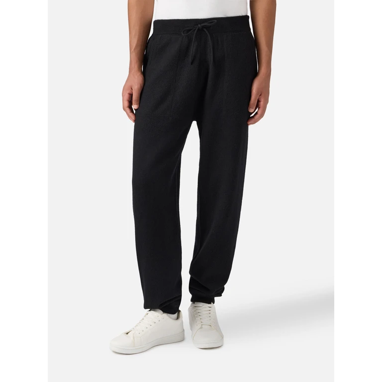 Mc2 Saint Barth Track Knitted Sweatpants John With Pockets Black Pant - Men