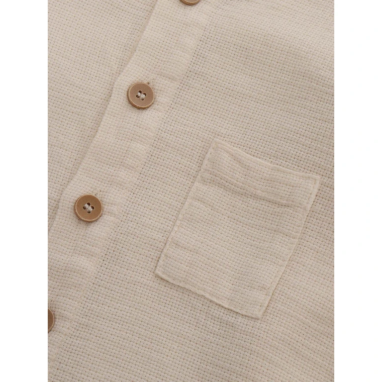 One More In The Family Beige shirt Cotton