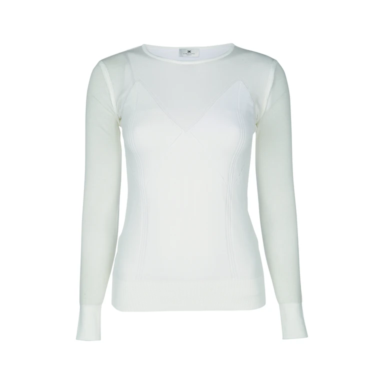 Elisabetta Franchi Maglia Tricot Avorio Vipaco Maglie - Women