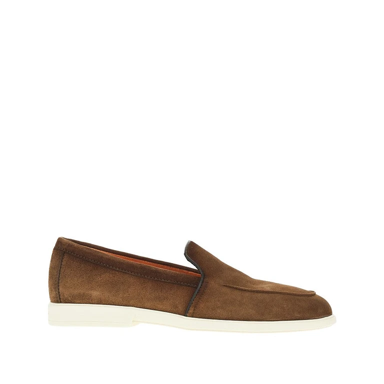 SANTONI 'Malibu' suede leather loafers Man 6