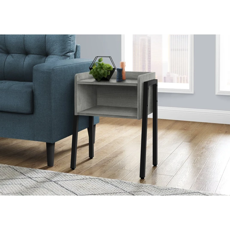 Industrial Brown Reclaimed Wood Storage Cubby Accent Table