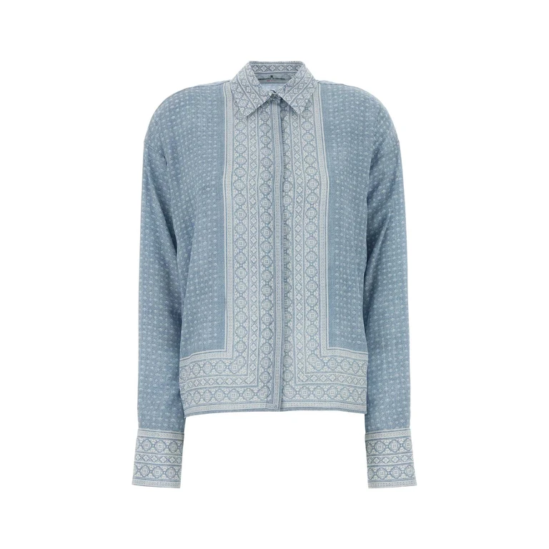 Ermanno Scervino D482k751xzf S4881 Stfazzolettodenimbianco Exterior: Silk Camicie