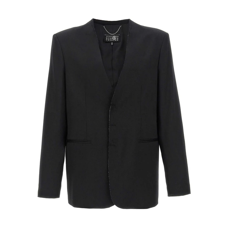 MM6 Maison Margiela Blazer - White Stitch Line