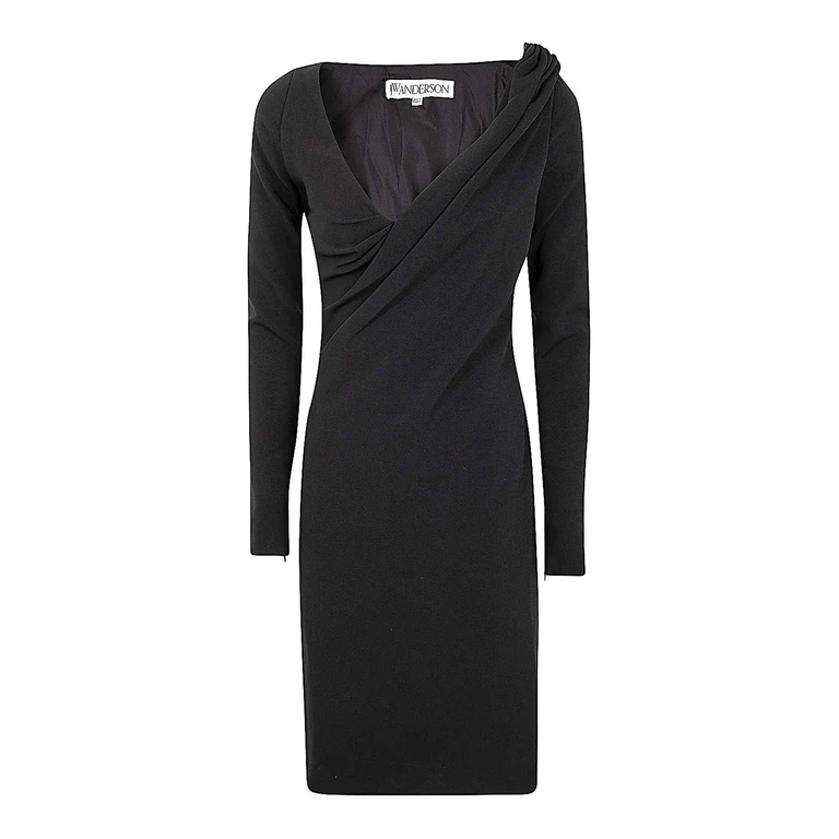 J. W. Anderson Shoulder Drape V Neck Dress