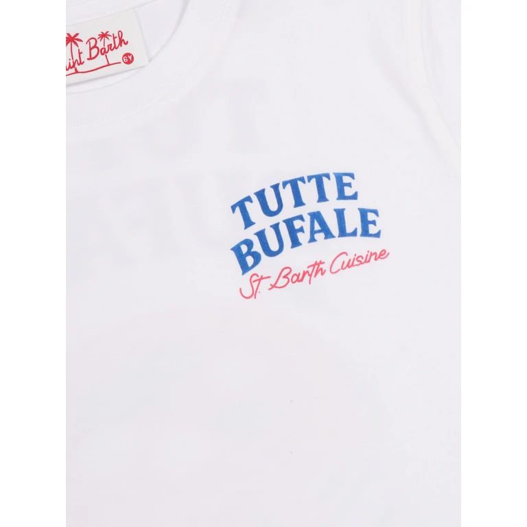 Mc2 Saint Barth Portland Jr-Bufale 01n White Cotton Short Sleeves T-shirt
