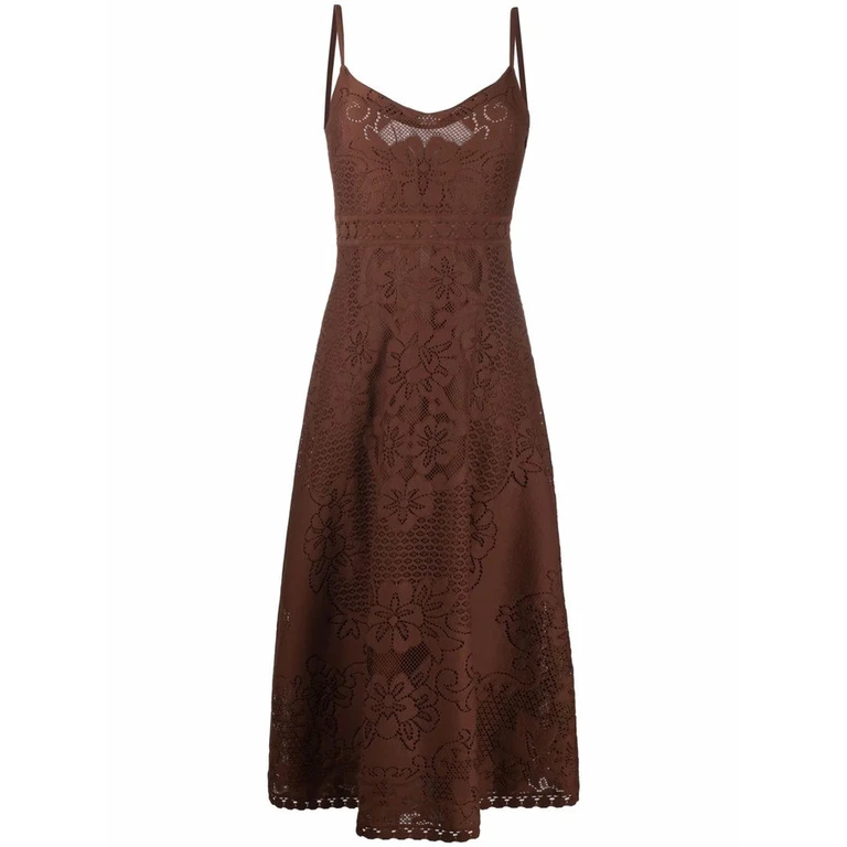 Valentino Garavani Sleeveless Floral Midi Dress