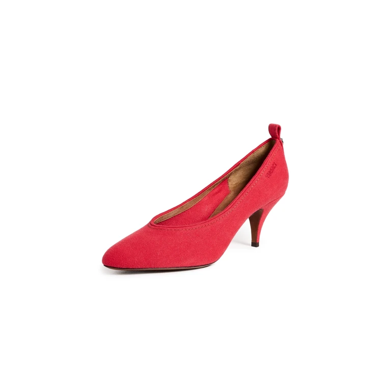 Versace T.65 Fabric Pumps 1DA8K Red Palladium '82 35