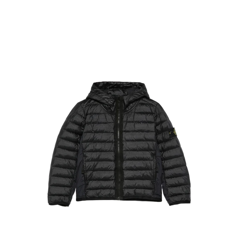 Stone Island Kids Giubbotto Vera Piuma Blue