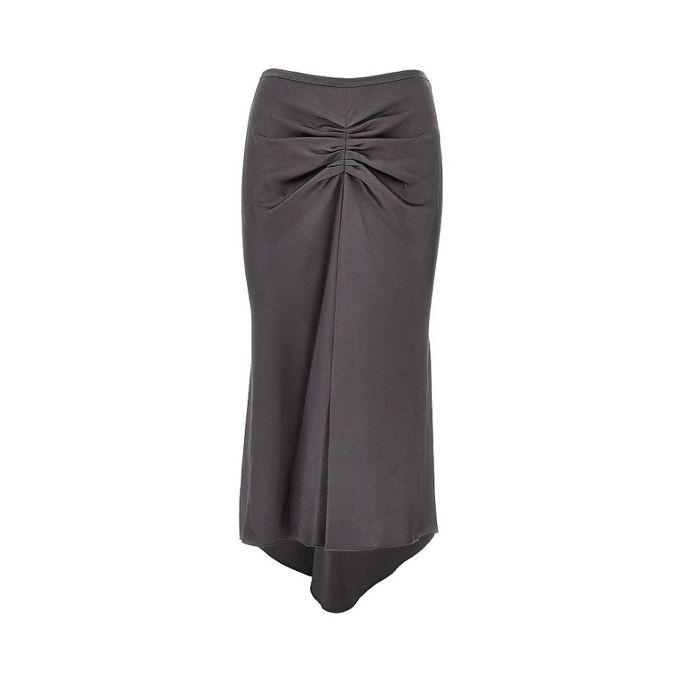 VICTORIA BECKHAM Crepe back satin midi skirt Woman 8