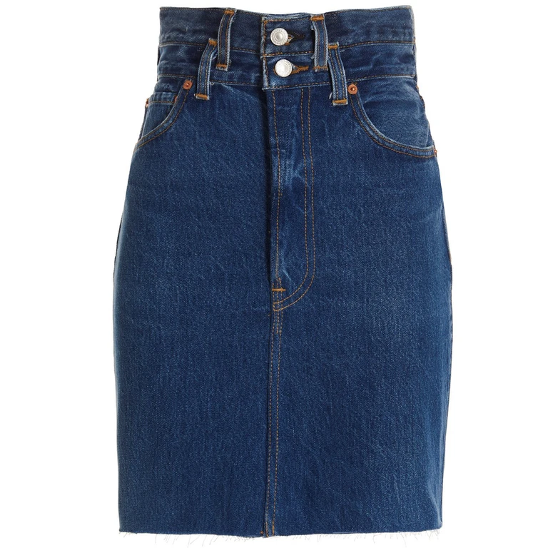 RE/DONE double Waisted Pencil Re Done X Levis Skirt