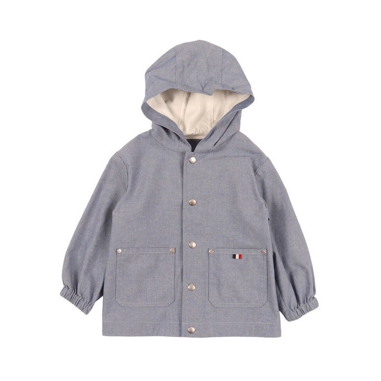 Moncler Baby NUR JACKET Blue Cotton Short Puffer