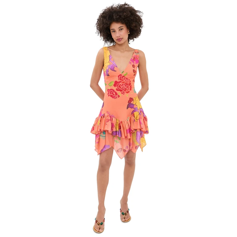 Guava Flores Mini Dress Pink Multi M