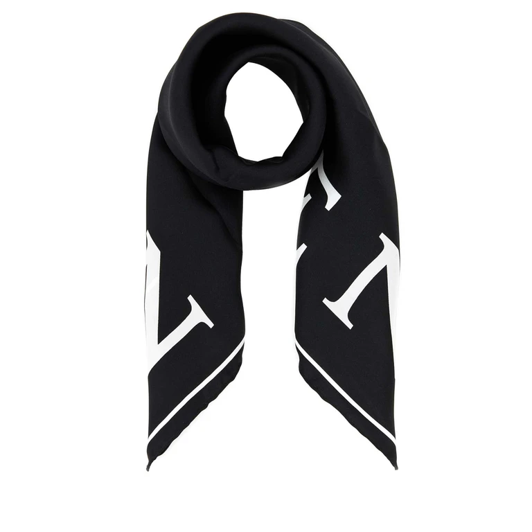 Alexander McQueen 8064893001q 1078 Blackivory Exterior: Silk Sciarpe E Foulard