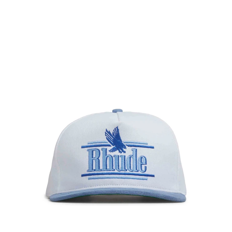 Rhude RHSS26HA01831100%COTTON/100%LEATHER 2305BLUE-WHITE