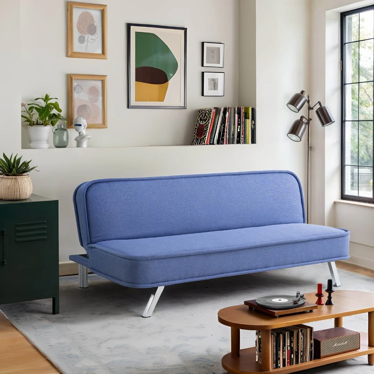 Serta Renee Convertible Blue Sleeper Sofa