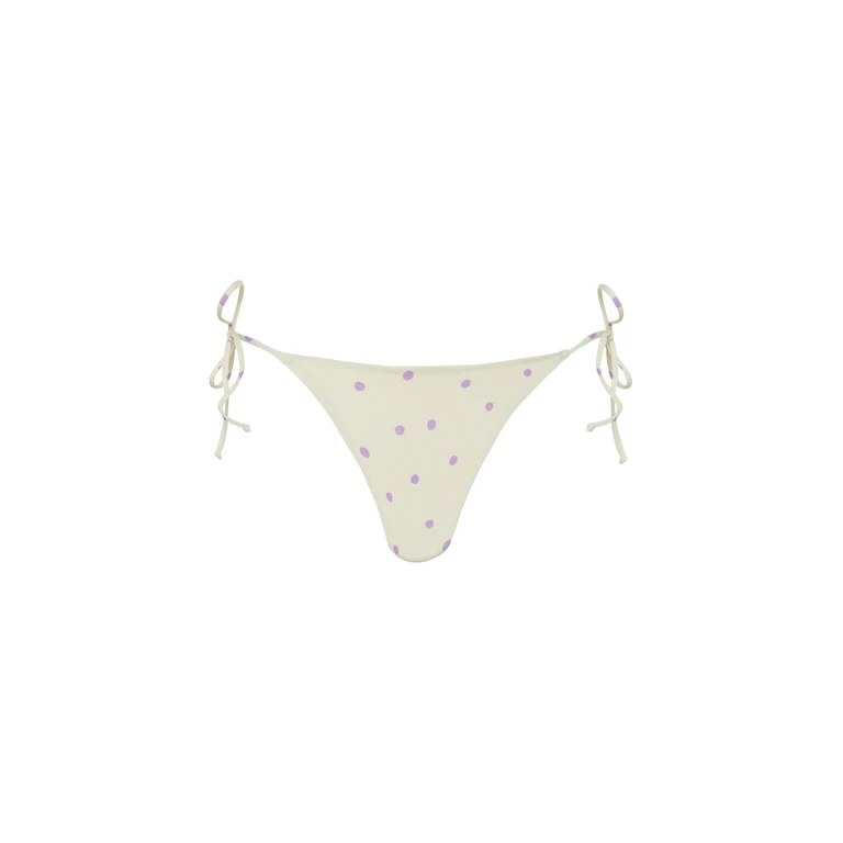 Mc2 Saint Barth Marielle Classic Swim Briefs With Polka Dots Print White Bottom - Women