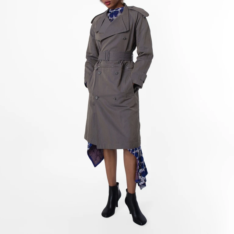 Burberry Cotton-Linen Blend Trench Dress