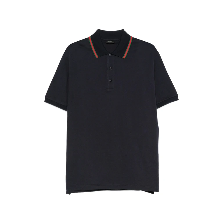 Gucci Web-stripe Piqué Polo Shirt