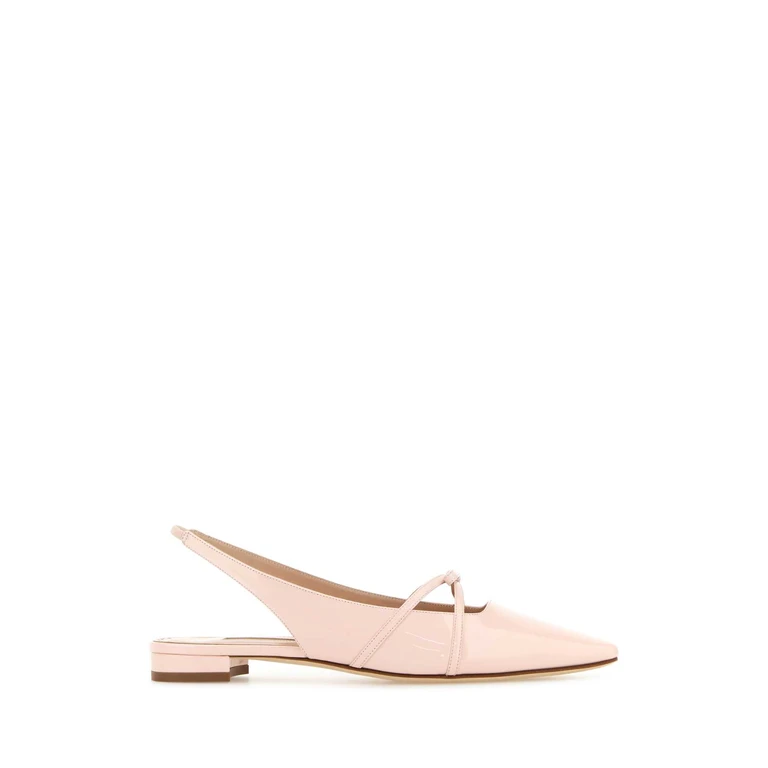Manolo Blahnik Pastel Pink Leather Dariasli Ballerinas