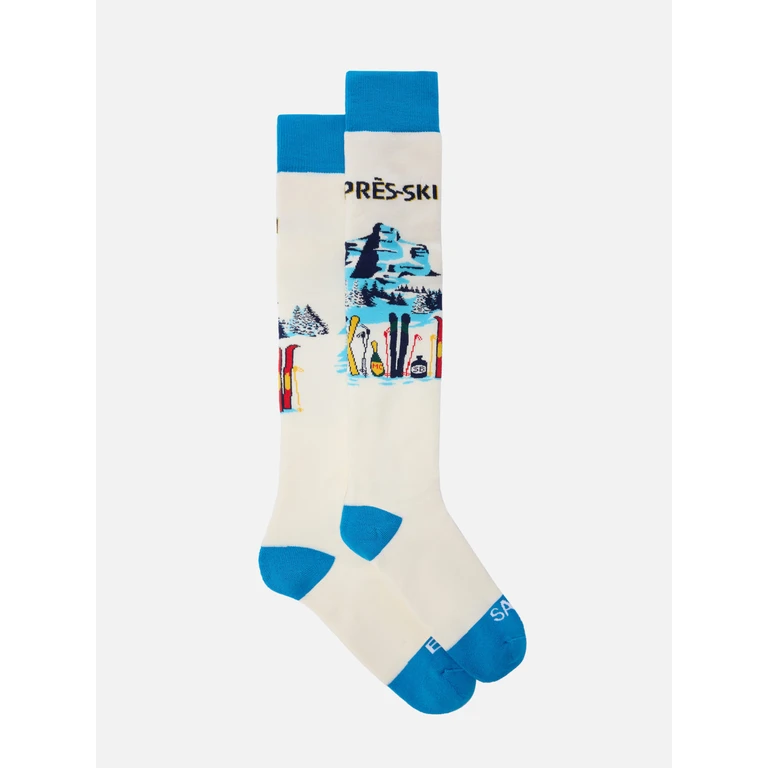Mc2 Saint Barth Sox Tech Socks Cotton With Après-Ski Jacquard White - Unisex