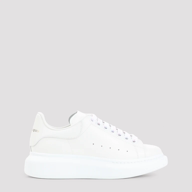 Alexander McQueen Oversized Sneakers White Calf Leather Rubber Shoe - Women