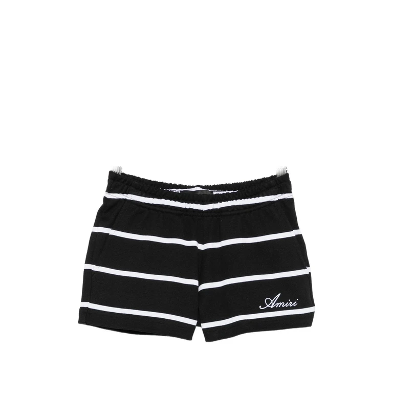 Amiri Striped Logo-embroidered Shorts
