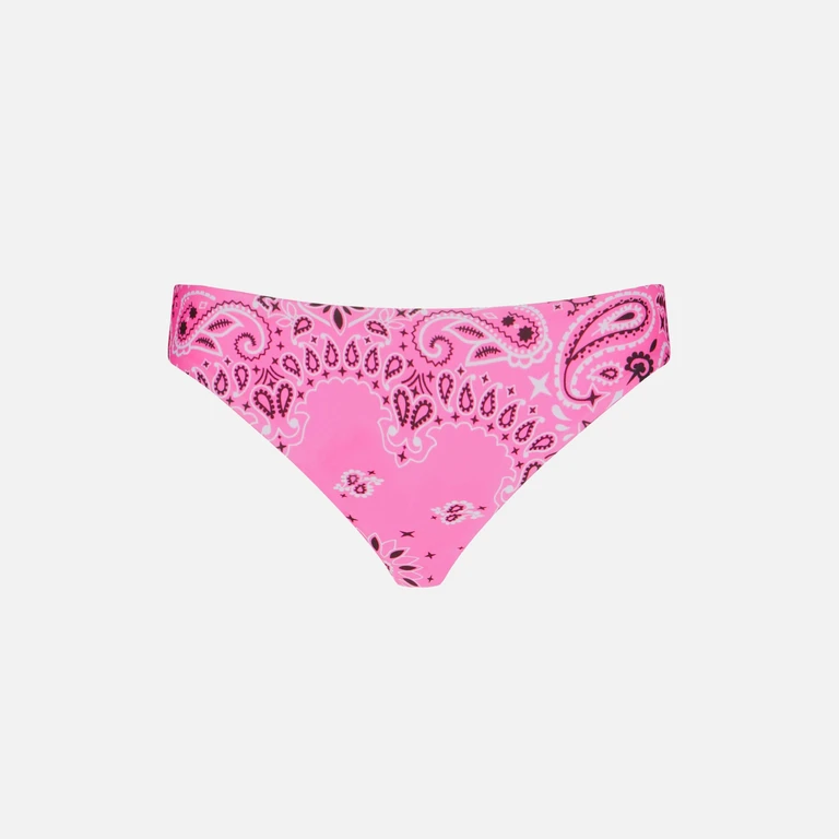 Mc2 Saint Barth Swim Briefs Madame With Pink Bandana Print Bottom